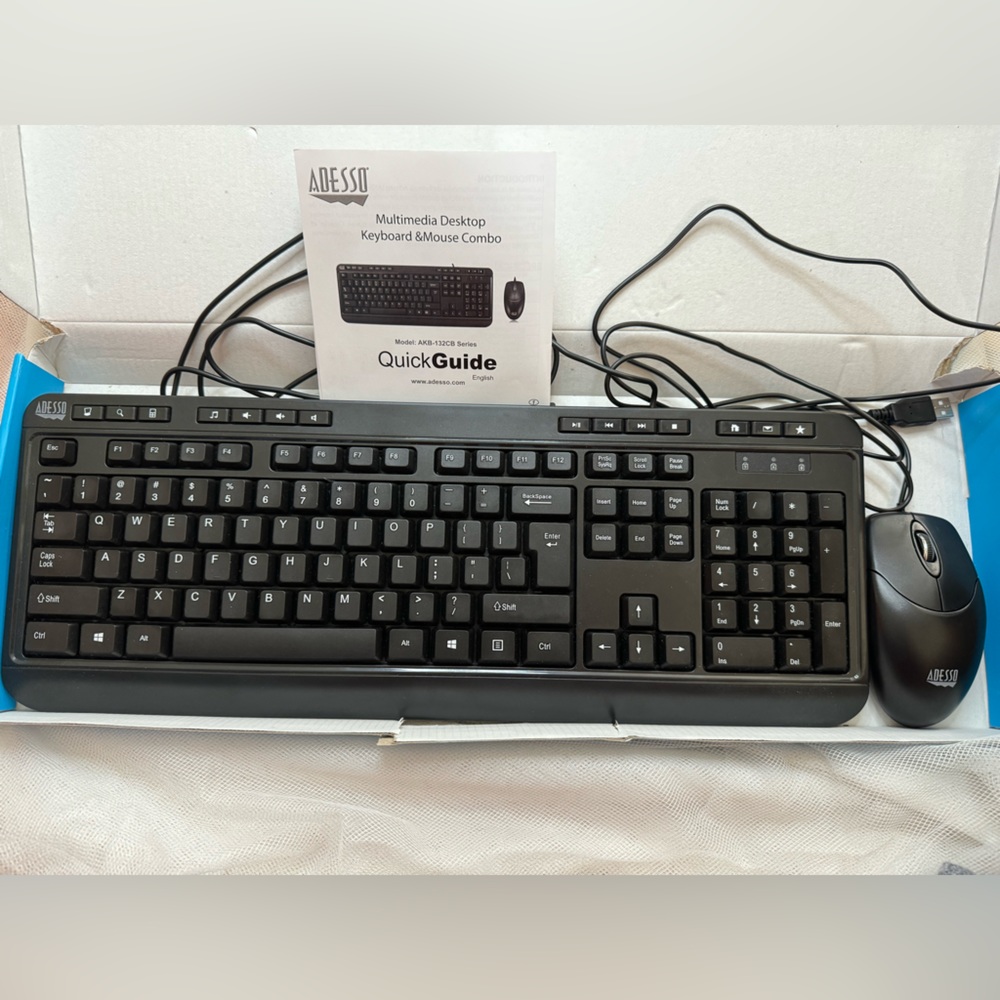 Adesso Antimicrobial Keyboard and Mouse Combo